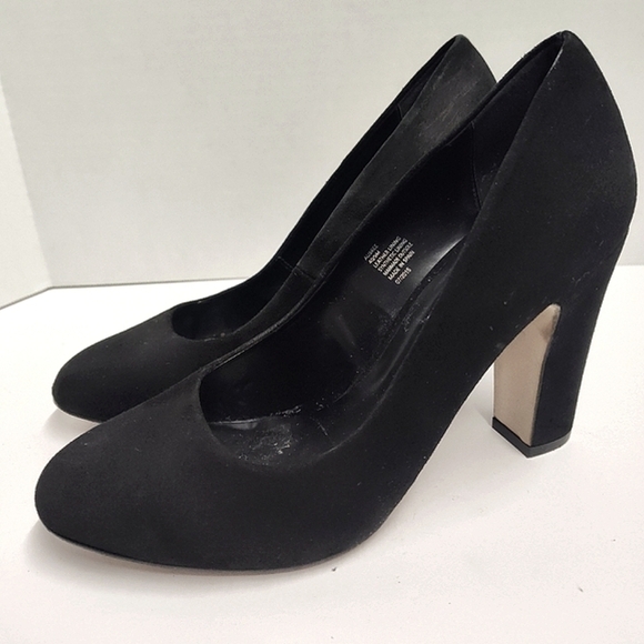 Dune London Aubree block high heels black suede size 9 - Picture 3 of 8